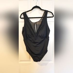 Black one piece swimsuit